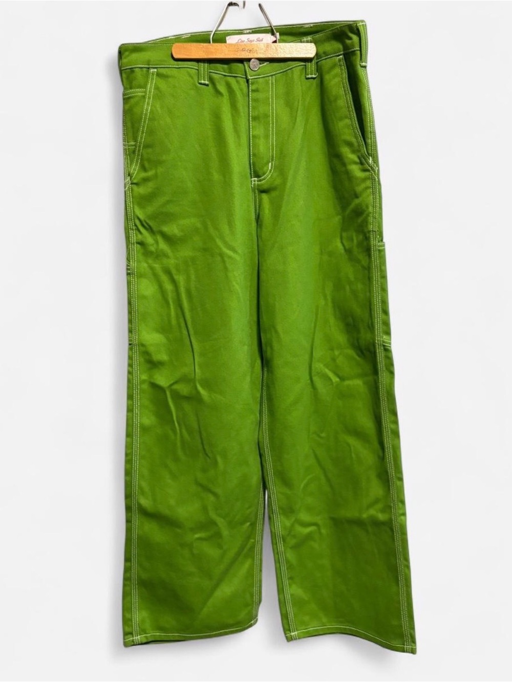 Lisa Says Gah Straight-Leg Green Denim - Picture 2 of 6